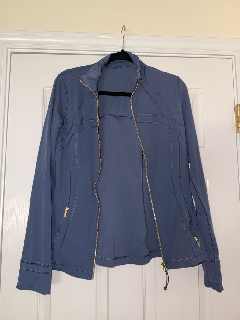 lululemon athletica Slate Blue Zip-Up Nulu Jacket